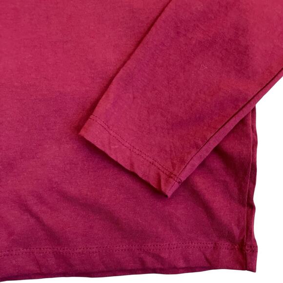 J. Crew NWT Womens Sz S Essential Pocket Tee Burgundy Long Sleeve 100% Cotton - Picture 10 of 14
